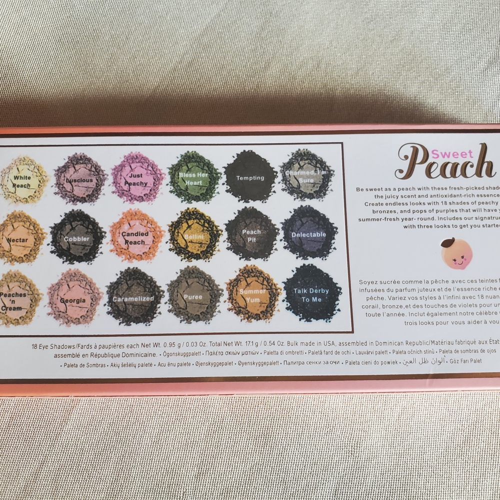 Too Faced Sweet Peach Eyeshadow Palette - Pink and Peach Hues - Picture 4 of 4